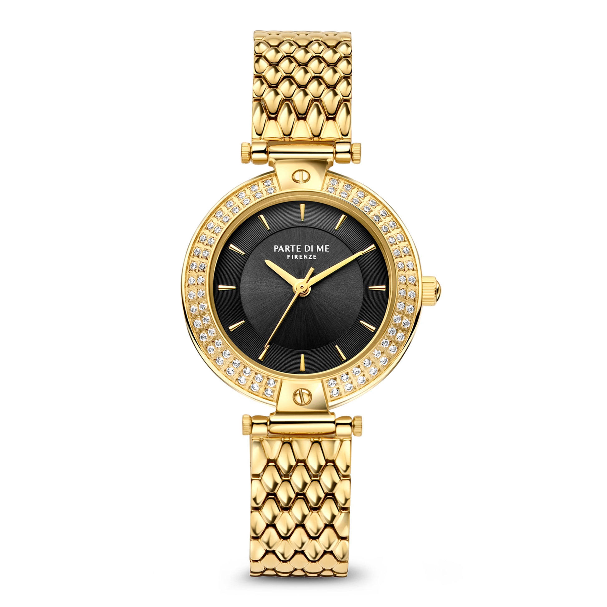 Orologio round ladies watch gold coloured and black - Parte di Me