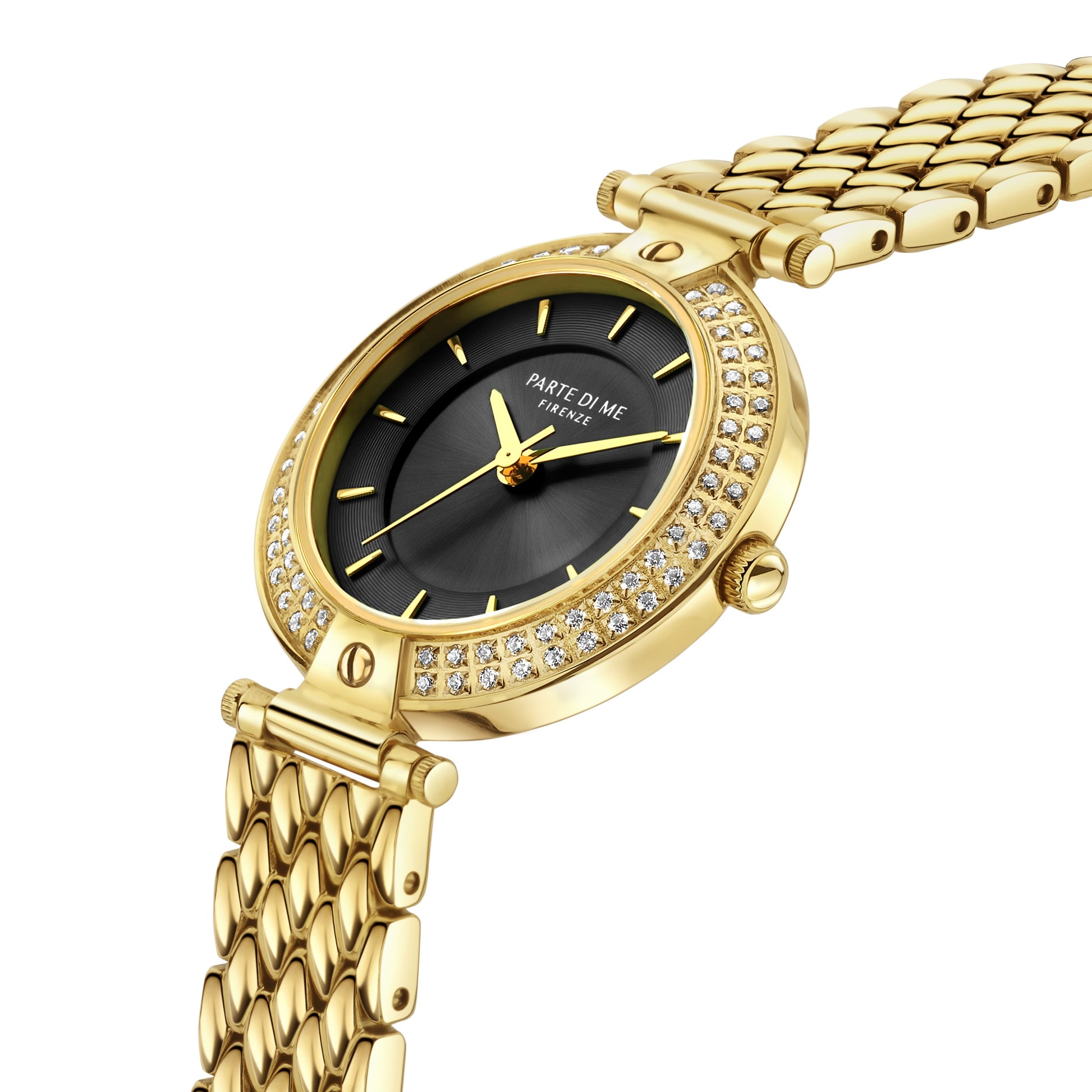 Orologio round ladies watch gold coloured and black - Parte di Me