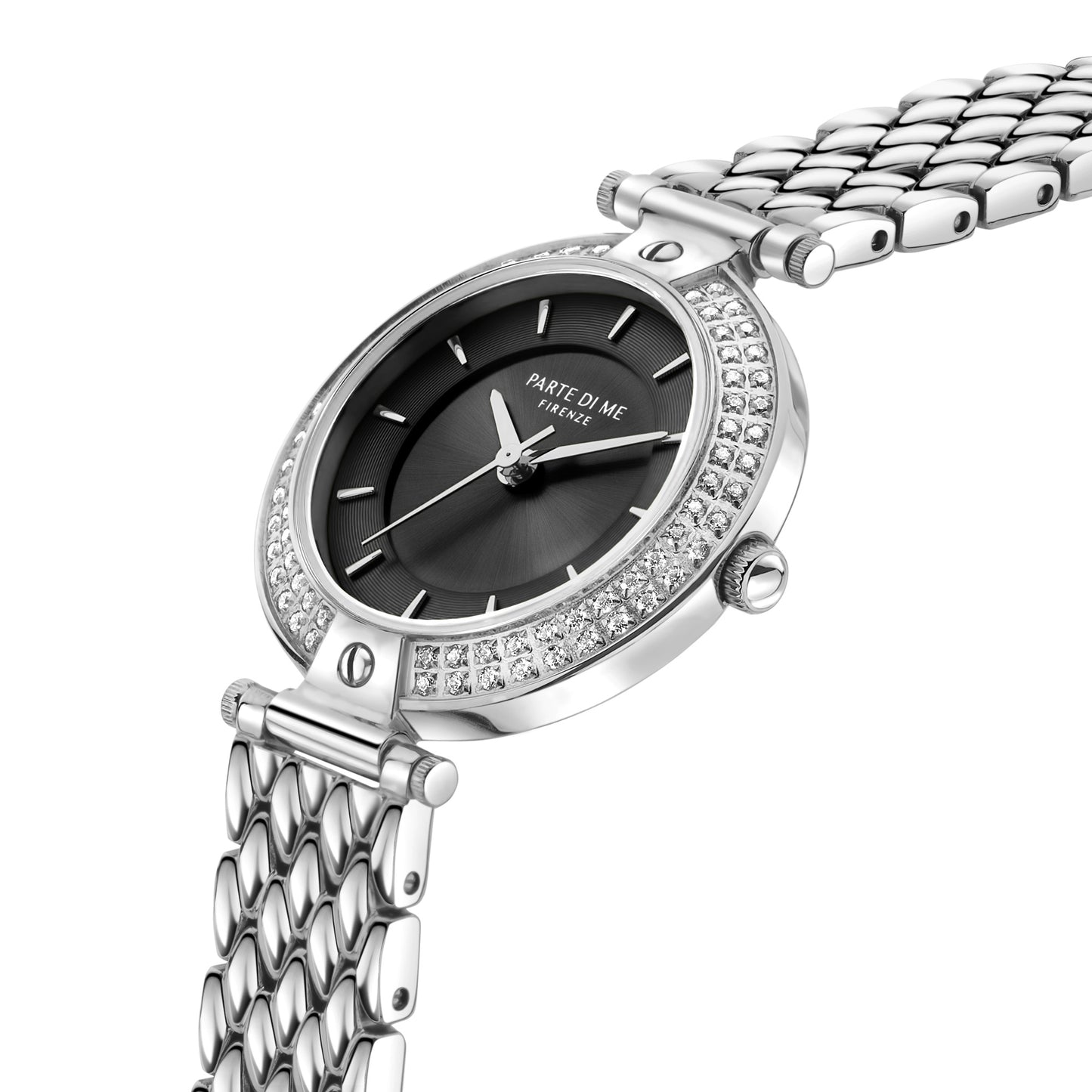 Orologio round ladies watch silver coloured and black - Parte di Me