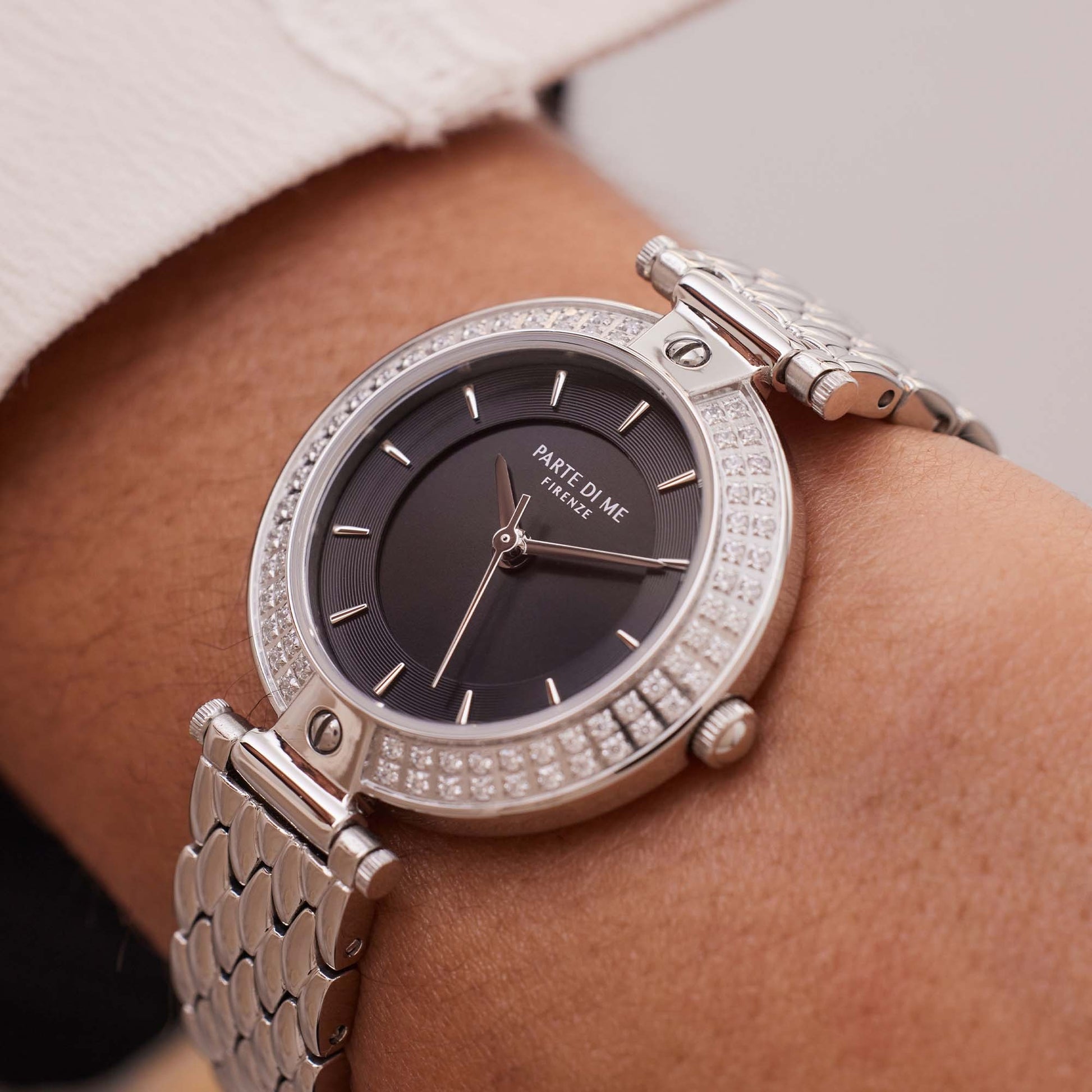 Orologio round ladies watch silver coloured and black - Parte di Me