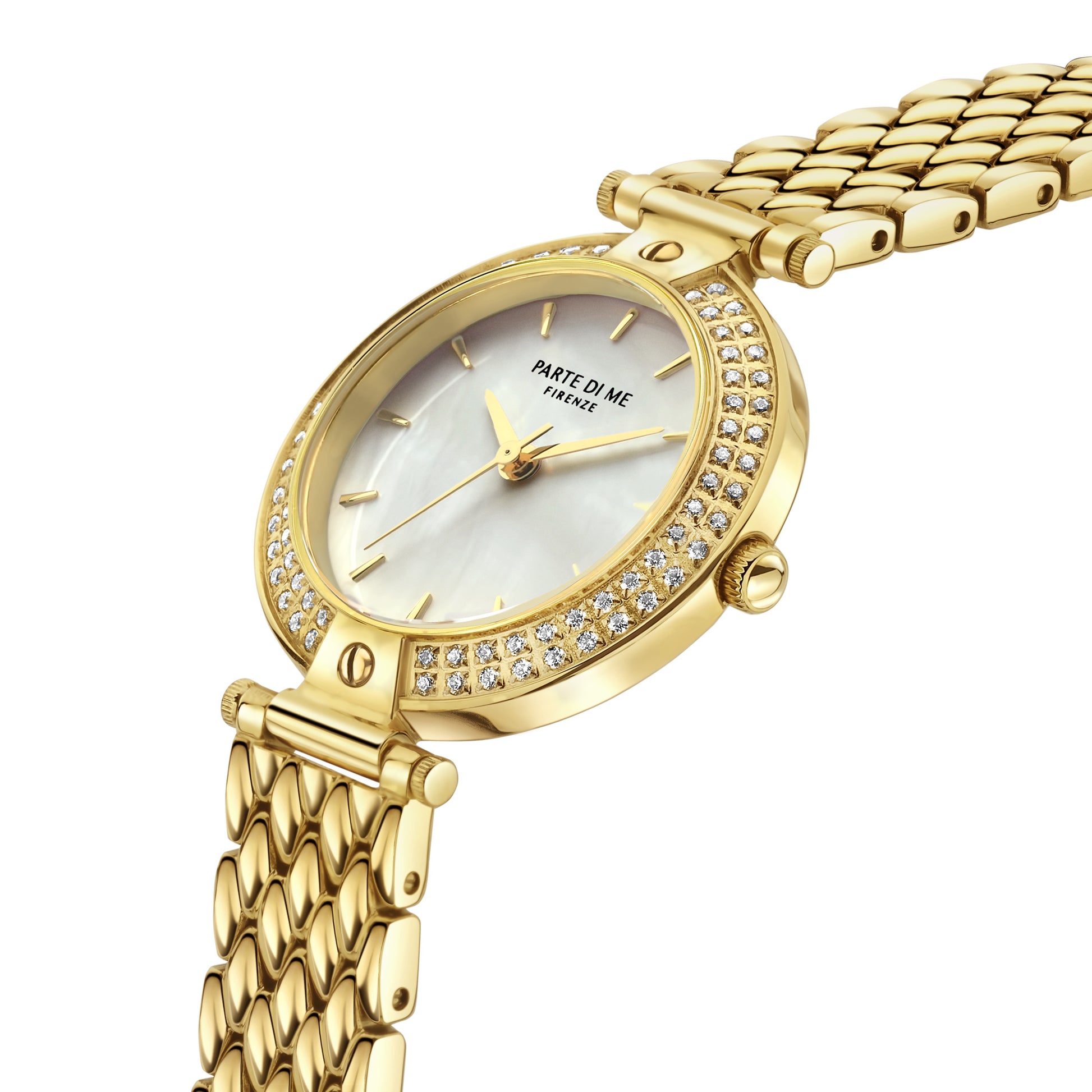 Orologio round ladies watch gold coloured and mother of pearl - Parte di Me