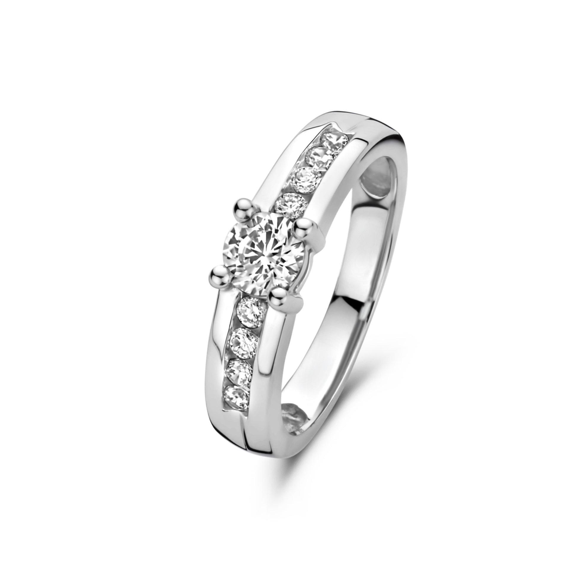 Ponte Vecchio Santa Trinita 925 sterling silver ring with zirconia stones - Parte di Me