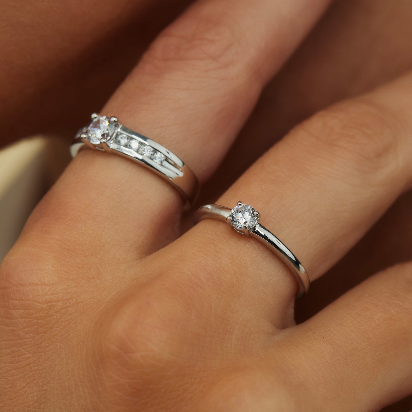 Ponte Vecchio Santa Trinita 925 sterling silver ring with zirconia stones - Parte di Me