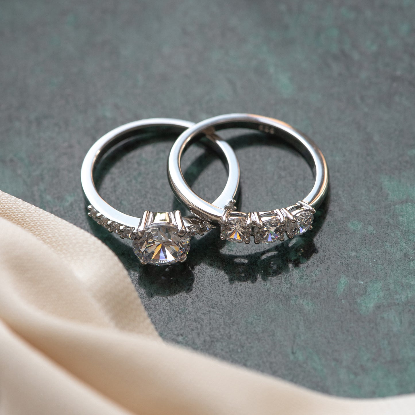 Ponte Vecchio Santa Trinita 925 sterling silver ring with zirconia stones - Parte di Me