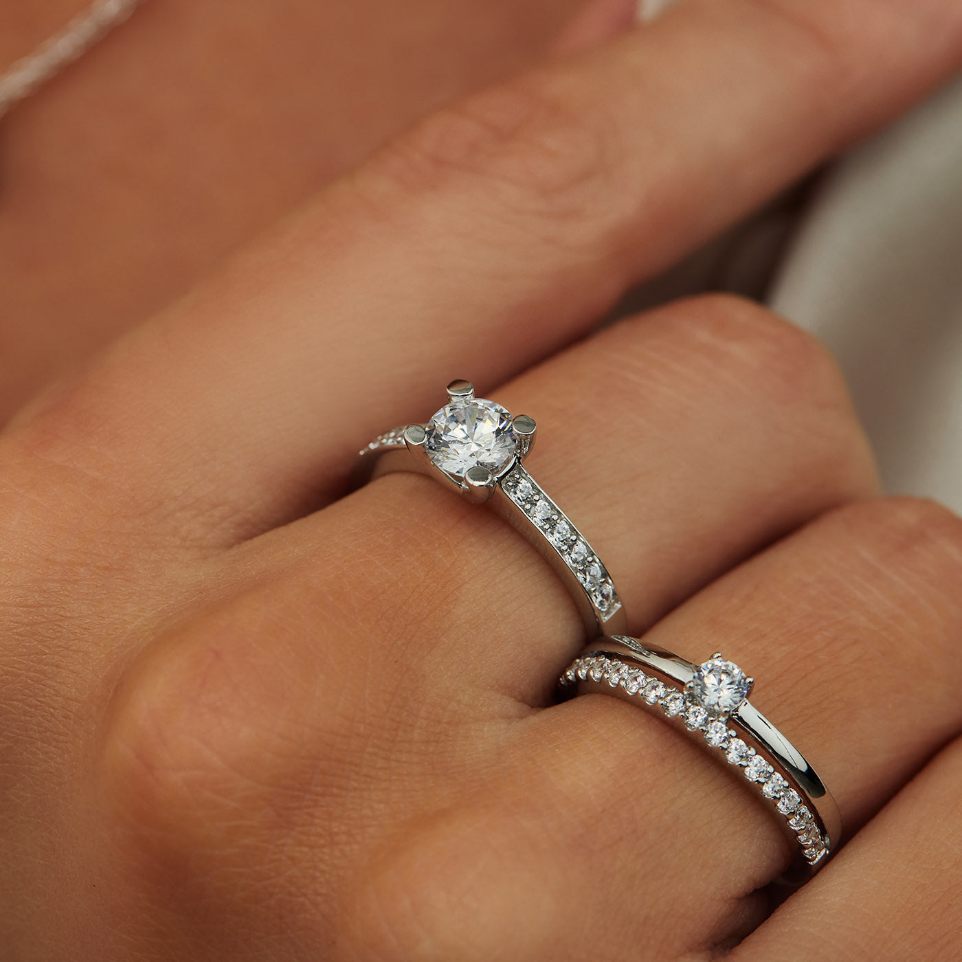 Ponte Vecchio Uffizi 925 sterling silver ring with zirconia stone - Parte di Me