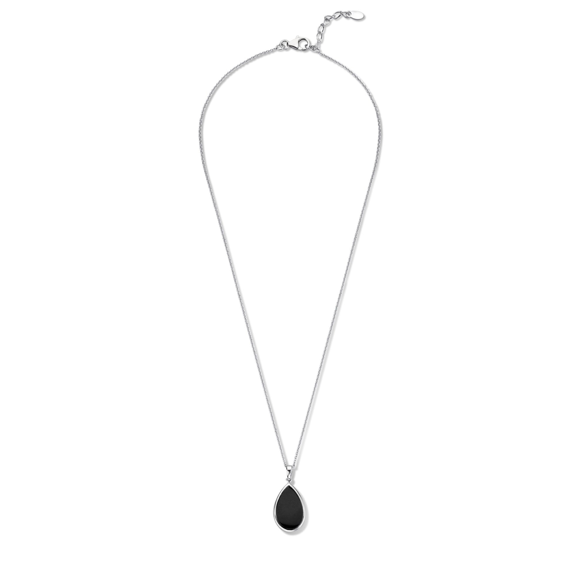 Brioso Cortona Margaretha 925 sterling silver necklace with black onyx - Parte di Me