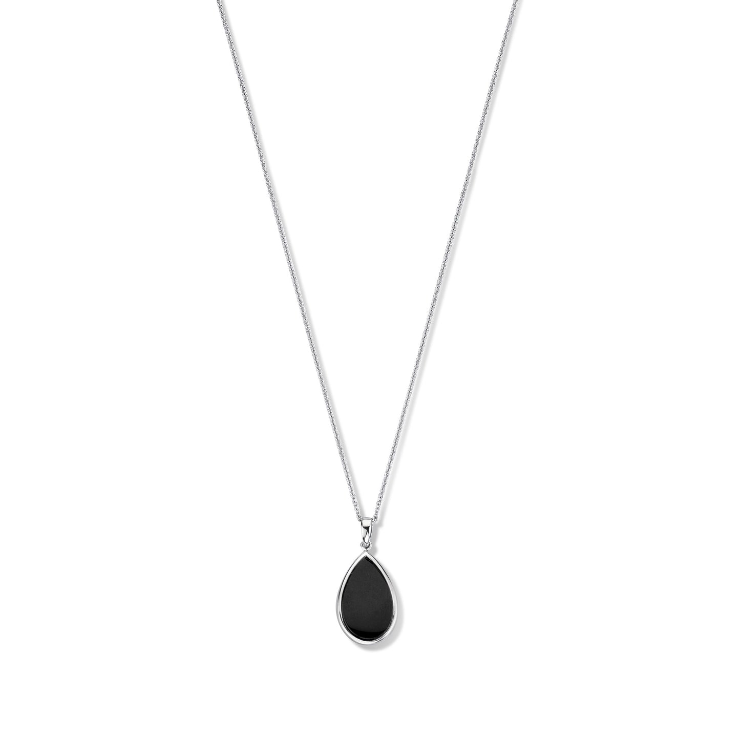 Brioso Cortona Margaretha 925 sterling silver necklace with black onyx - Parte di Me