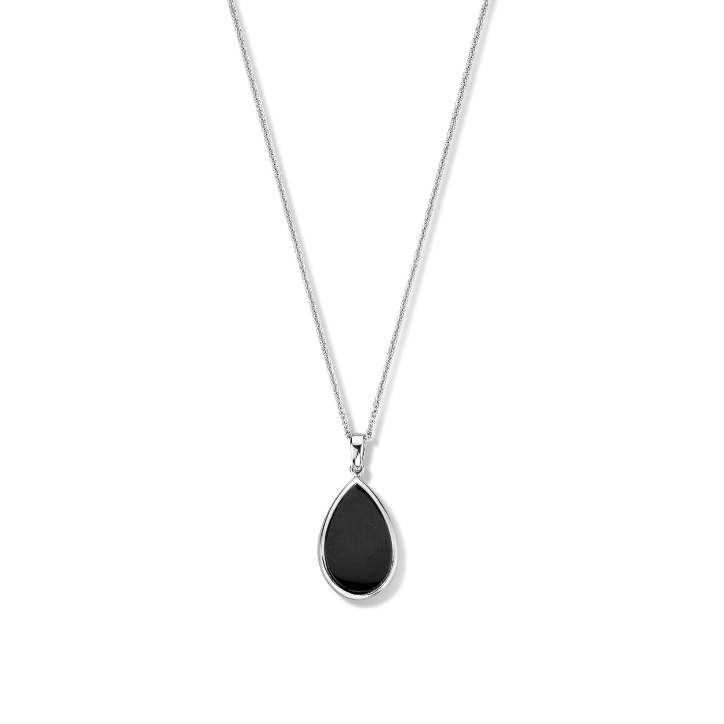 Brioso Cortona Margaretha 925 sterling silver necklace with black onyx - Parte di Me