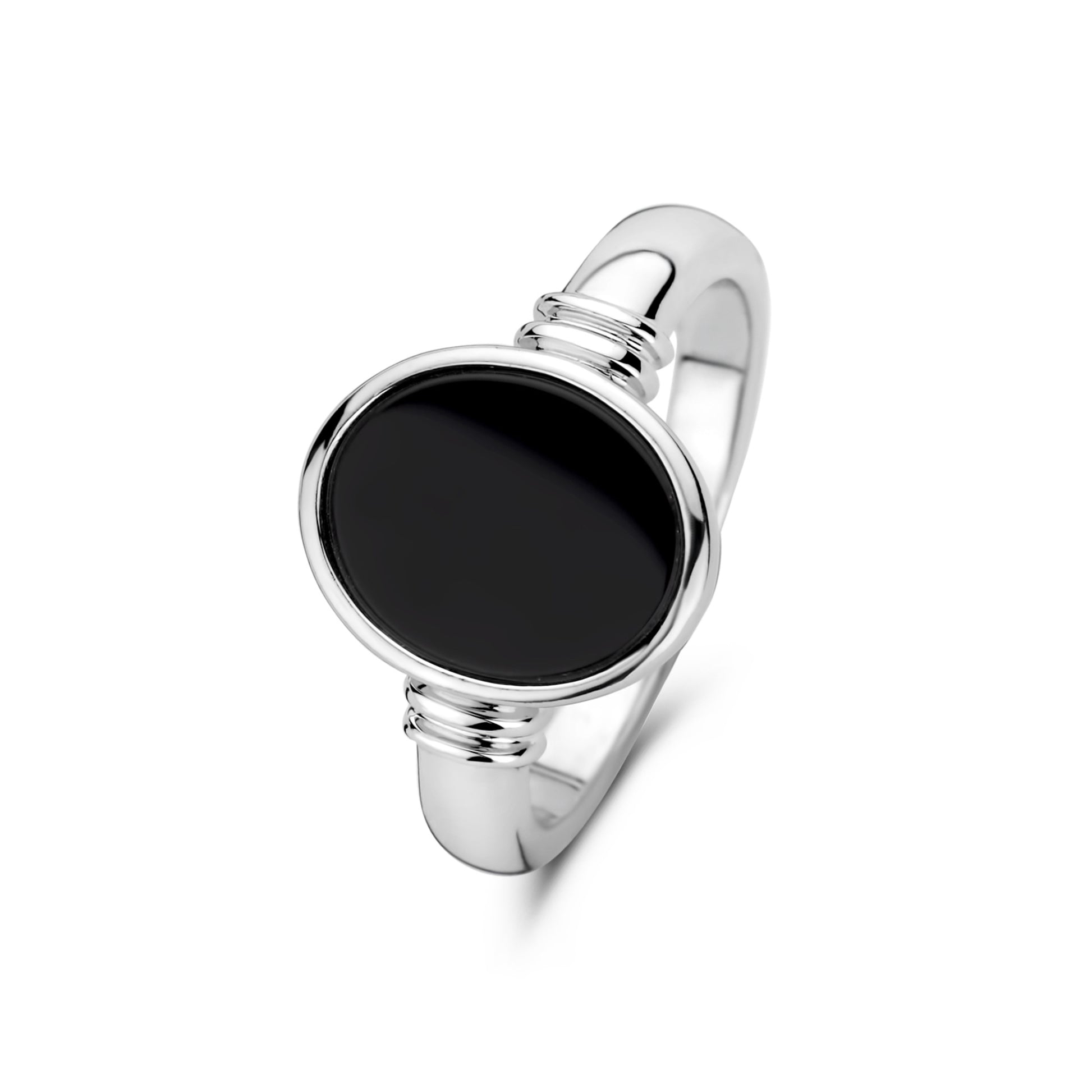 Brioso Cortona Margaretha 925 sterling silver ring with black onyx - Parte di Me