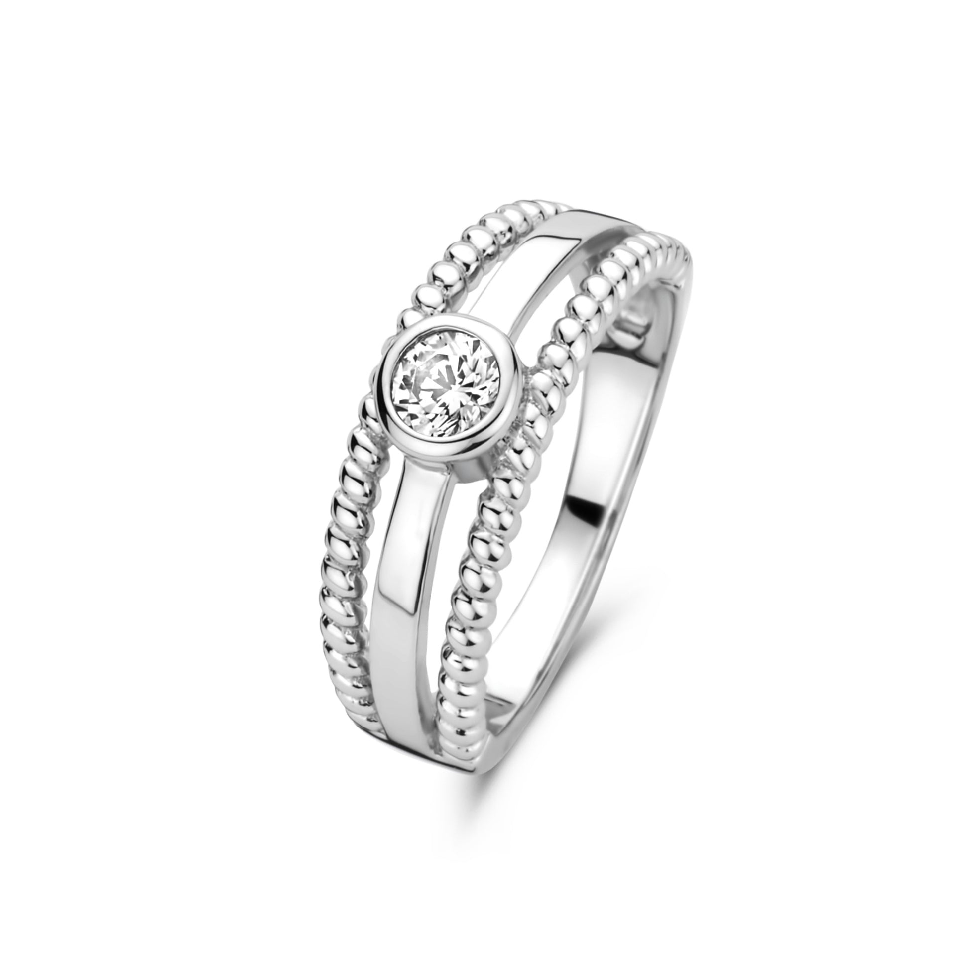 Ponte Vecchio Uffizi 925 sterling silver ring with zirconia stone - Parte di Me