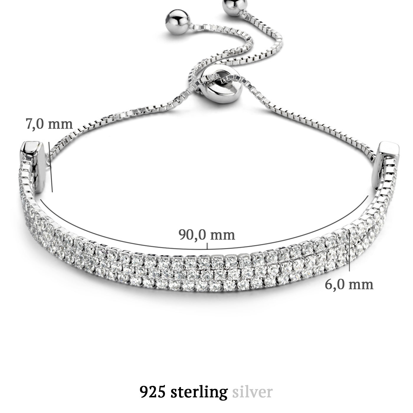 Ponte Vecchio Vasariano 925 sterling silver bracelet with zirconia stones - Parte di Me