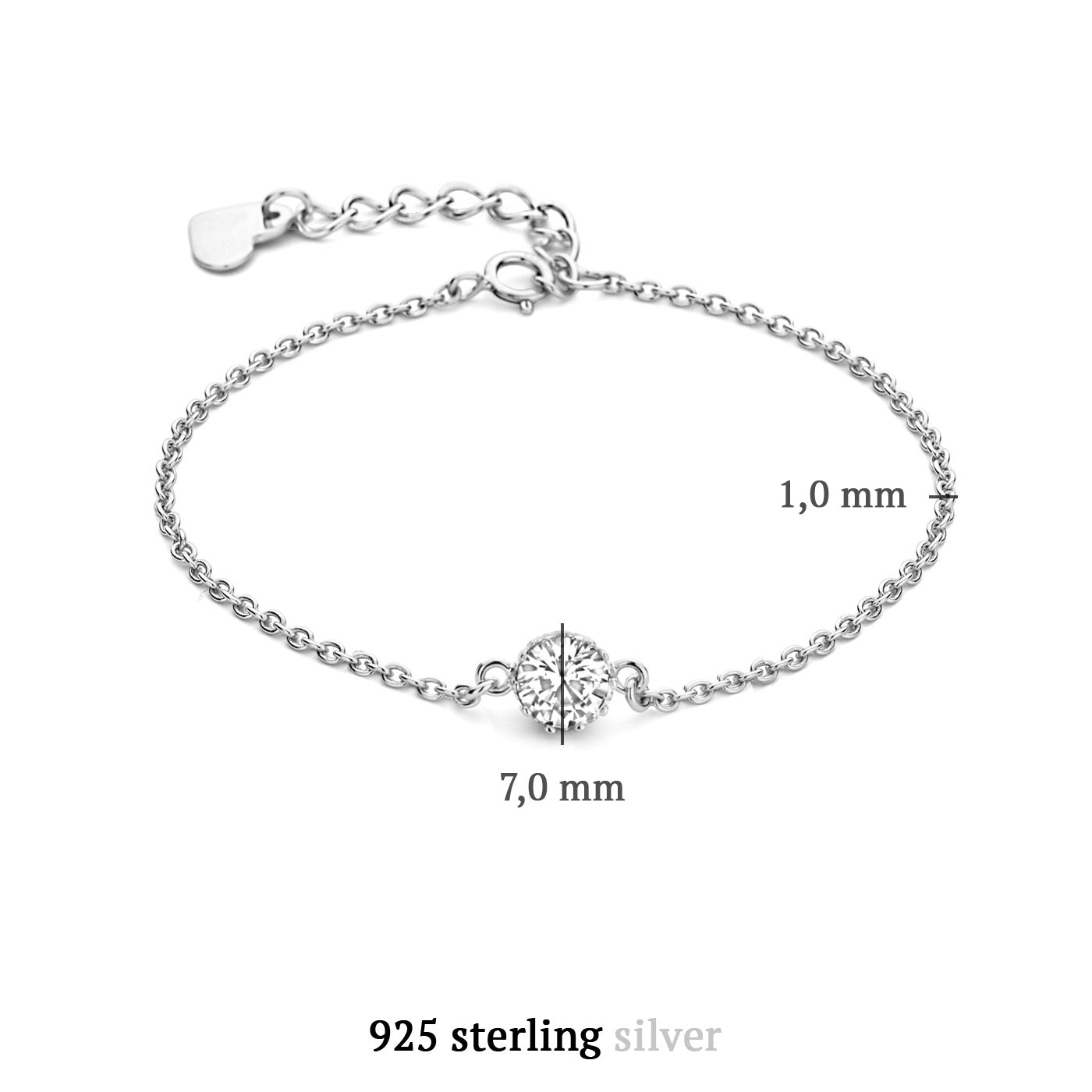 Cento Luci Rosia 925 sterling silver bracelet with zirconia stone - Parte di Me