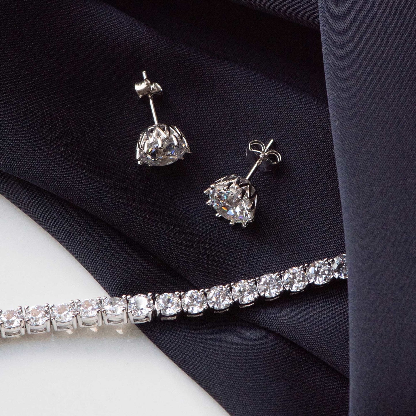 Cento Luci Maxima 925 sterling silver ear studs - Parte di Me