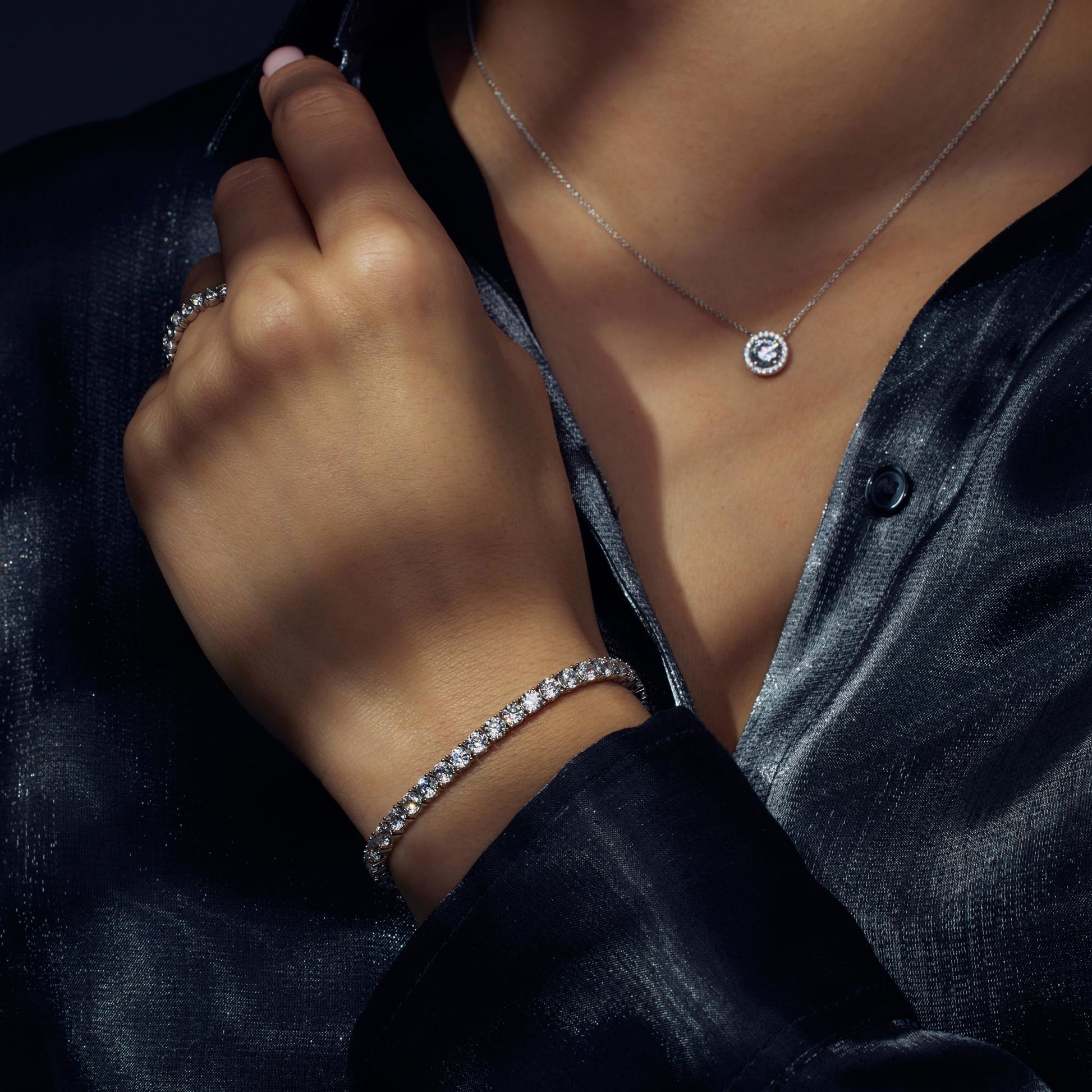 Cento Luci Mila 925 sterling silver bracelet with zirconia stones - Parte di Me