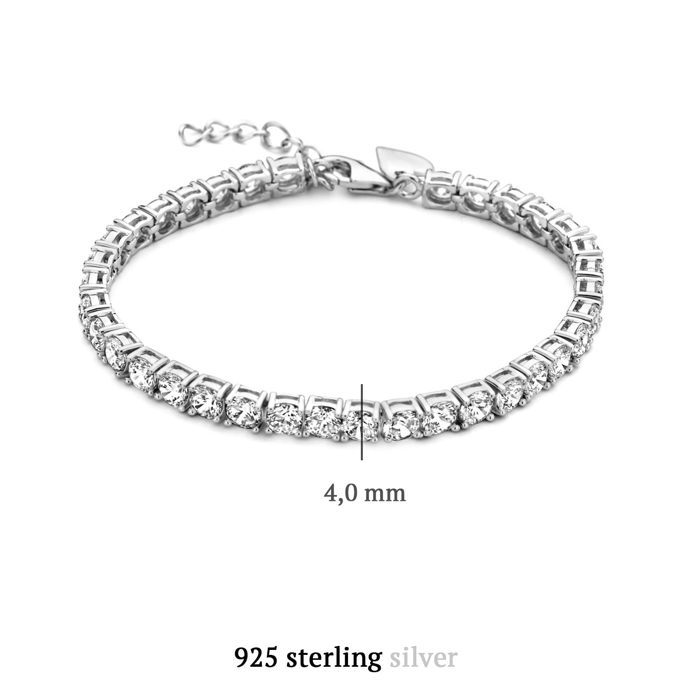 Cento Luci Mila 925 sterling silver bracelet with zirconia stones - Parte di Me