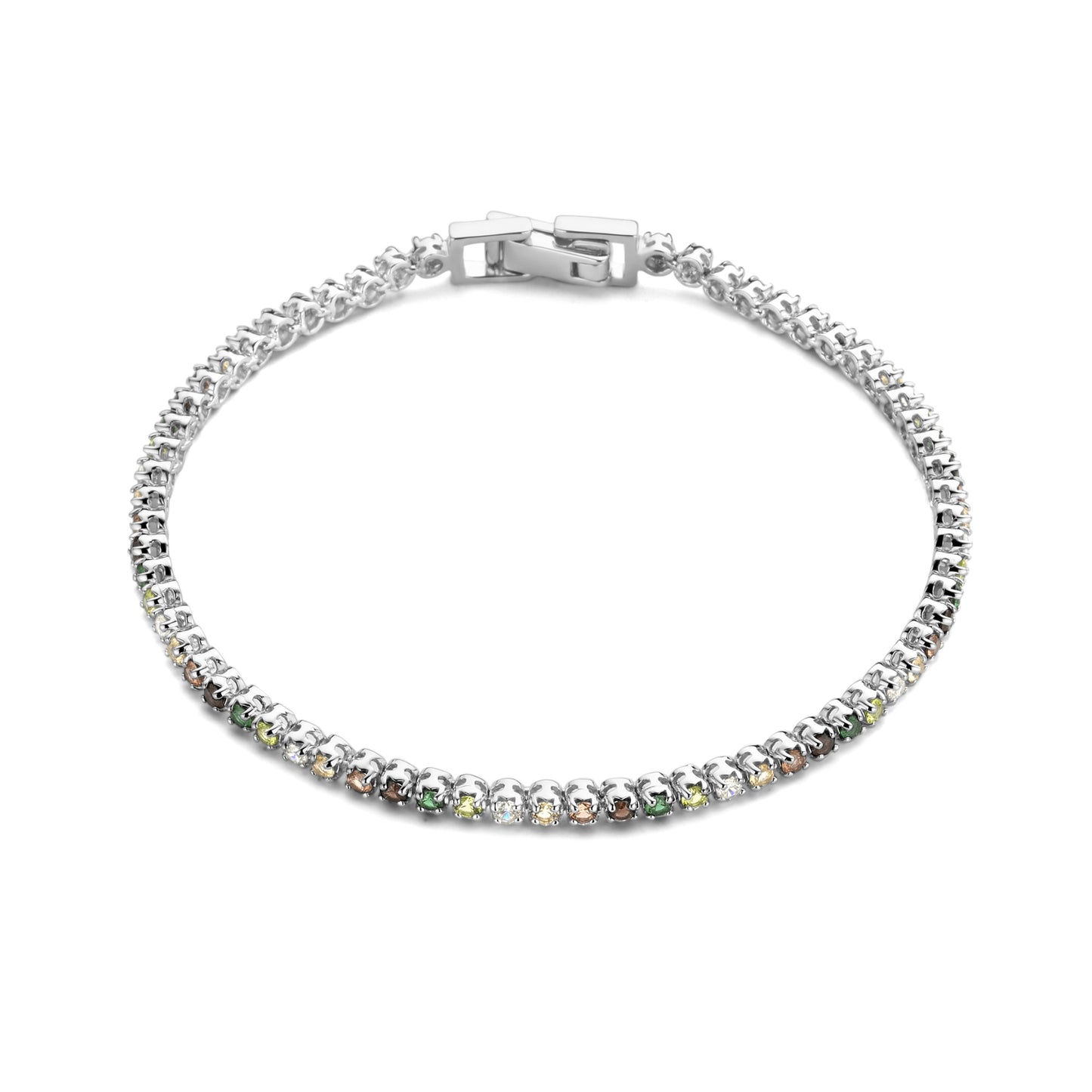 Santa Maria del Fiore 925 sterling silver bracelet with coloured zirconia stones - Parte di Me