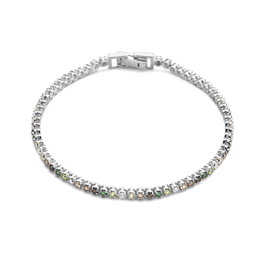 Santa Maria del Fiore 925 sterling silver bracelet with coloured zirconia stones - Parte di Me