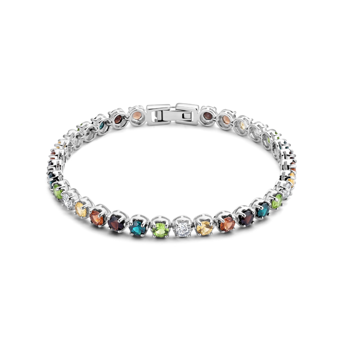 Santa Maria del Fiore 925 sterling silver bracelet with coloured zirconia stones - Parte di Me