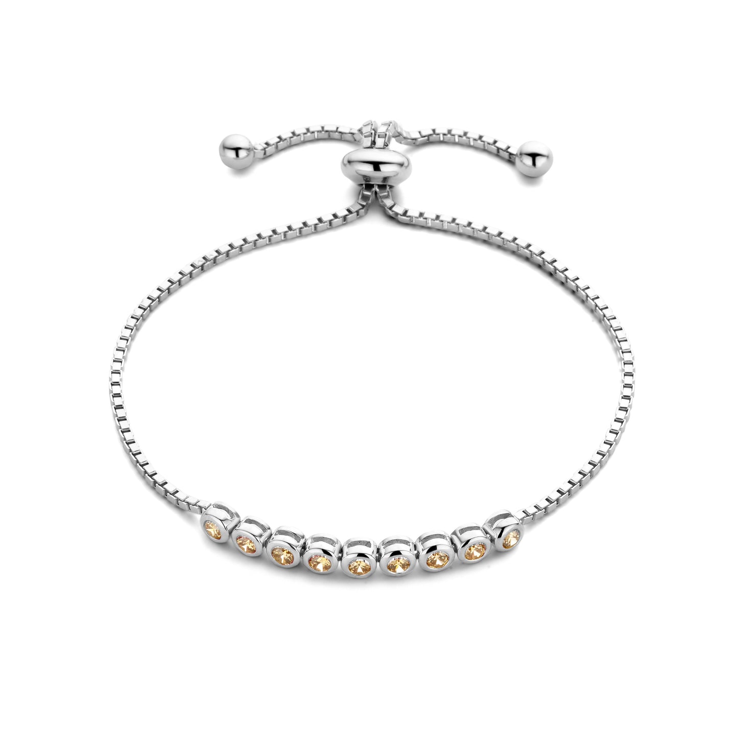 Mia Colore Arosa 925 sterling silver bracelet with pink zirconia stones - Parte di Me