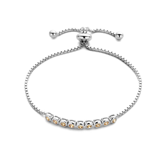 Mia Colore Arosa 925 sterling silver bracelet with pink zirconia stones - Parte di Me