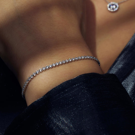Santa Maria della Base 925 sterling silver bracelet with zirconia stones - Parte di Me