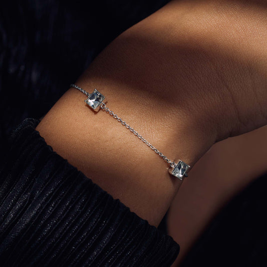 Cento Luci Paola 925 sterling silver bracelet with preciosa crystal - Parte di Me