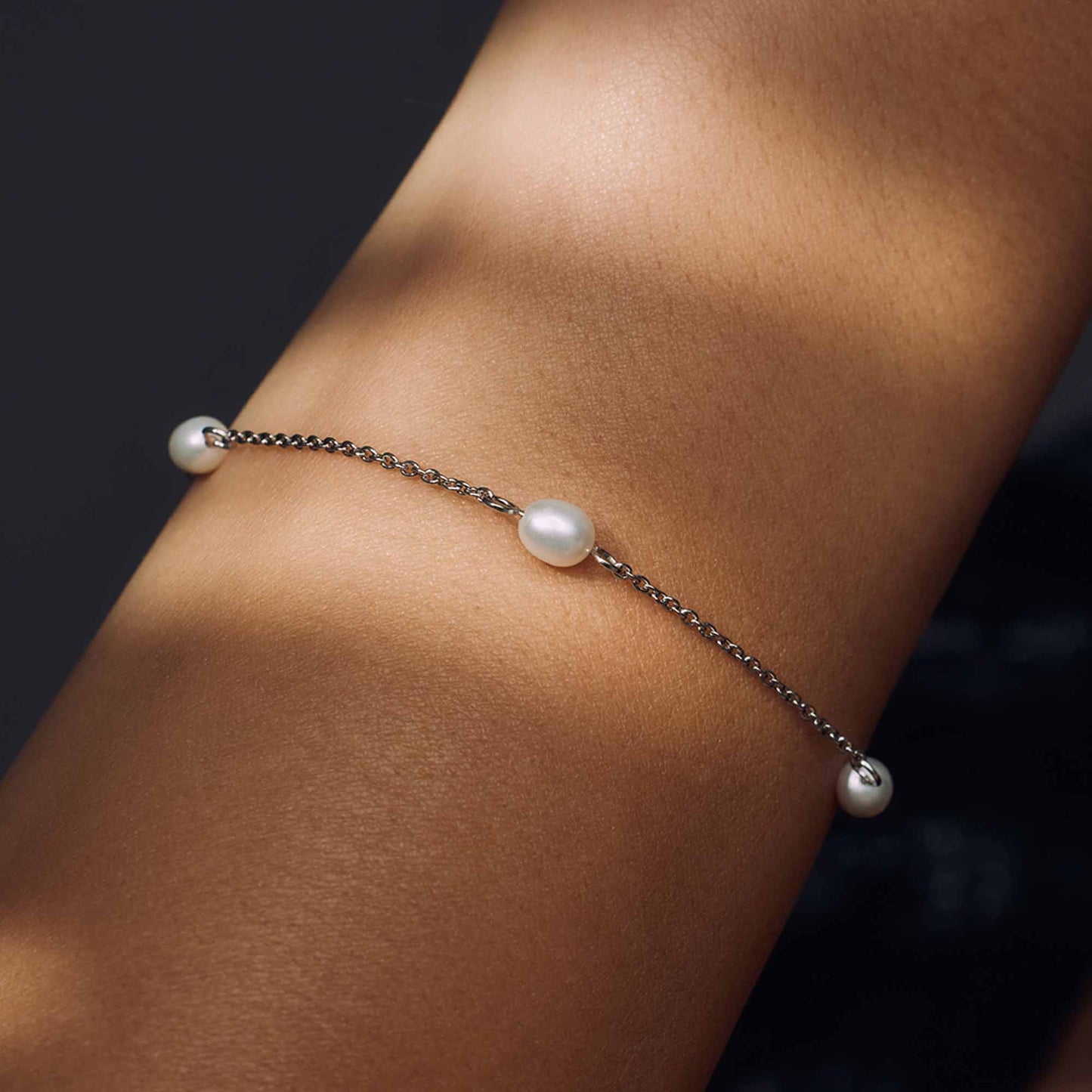 Brioso Cortona Ambra 925 sterling silver bracelet with freshwater pearls - Parte di Me