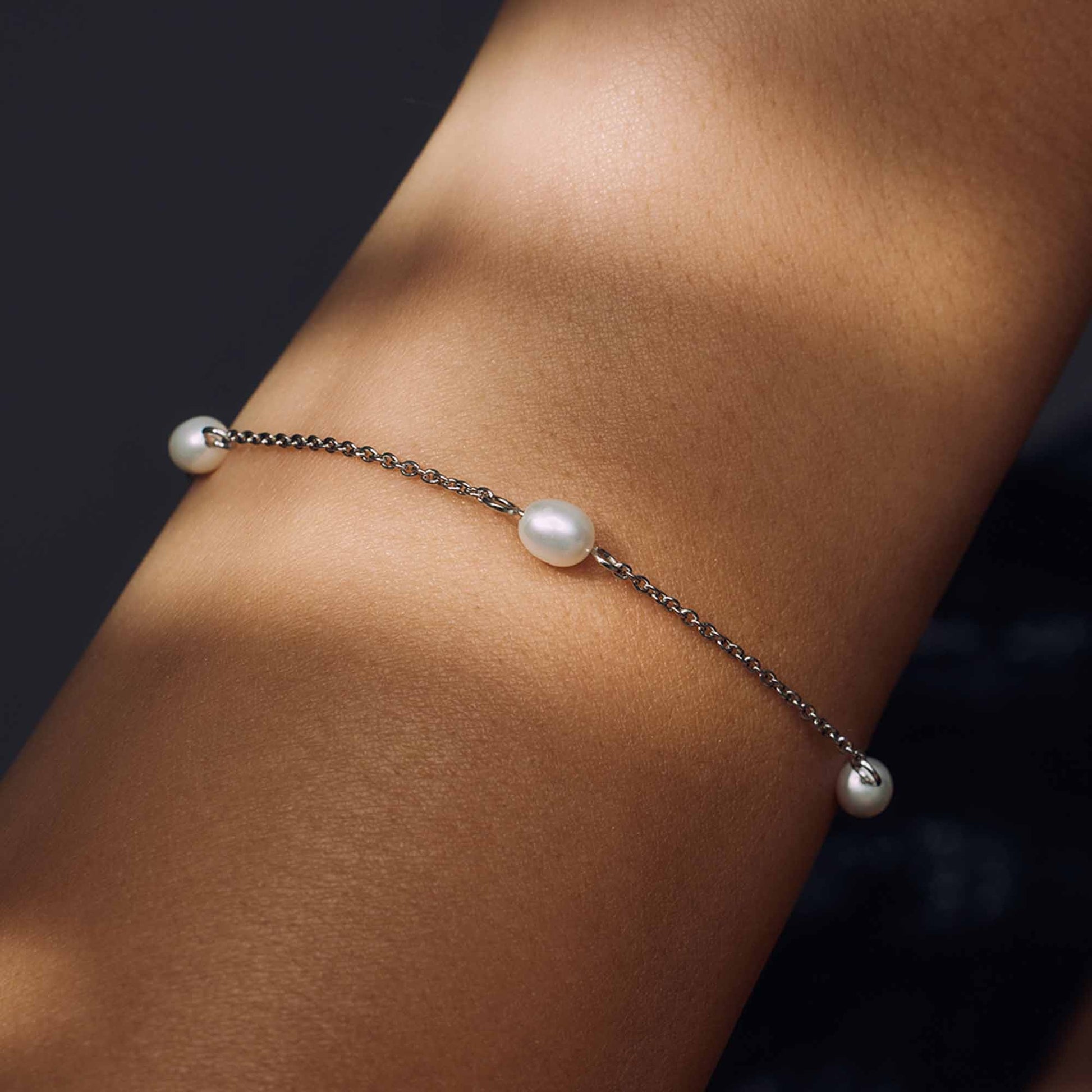 Brioso Cortona Ambra 925 sterling silver bracelet with freshwater pearls - Parte di Me