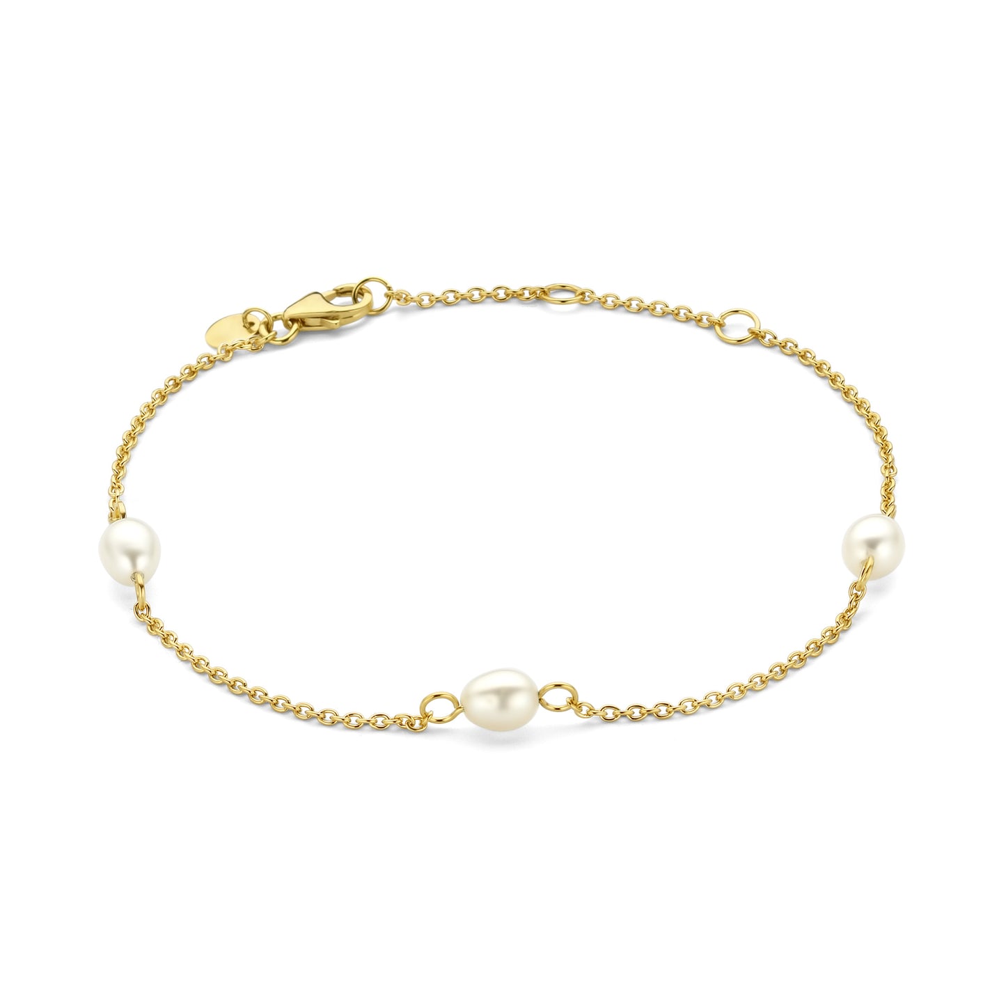 Brioso Cortona Ambra 925 sterling silver gold plated bracelet with freshwater pearls - Parte di Me