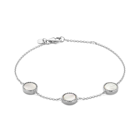 Brioso Cortona Dara 925 sterling silver bracelet with mother of pearl - Parte di Me