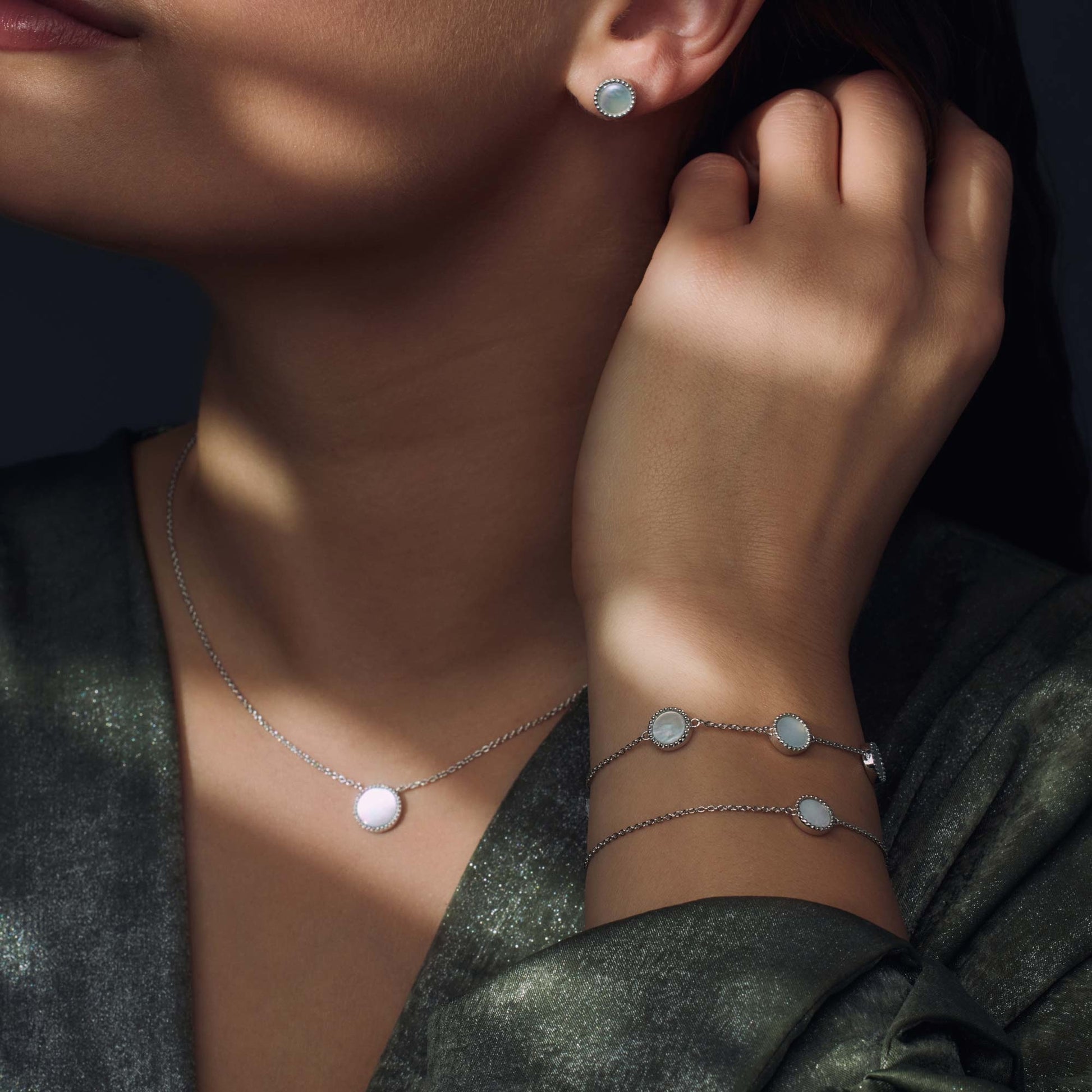 Brioso Cortona Dara 925 sterling silver bracelet with mother of pearl - Parte di Me