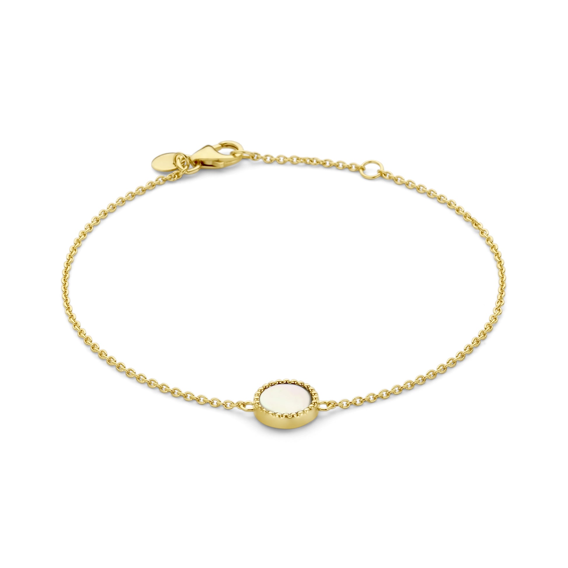 Brioso Cortona Dara 925 sterling silver gold plated bracelet with mother of pearl - Parte di Me