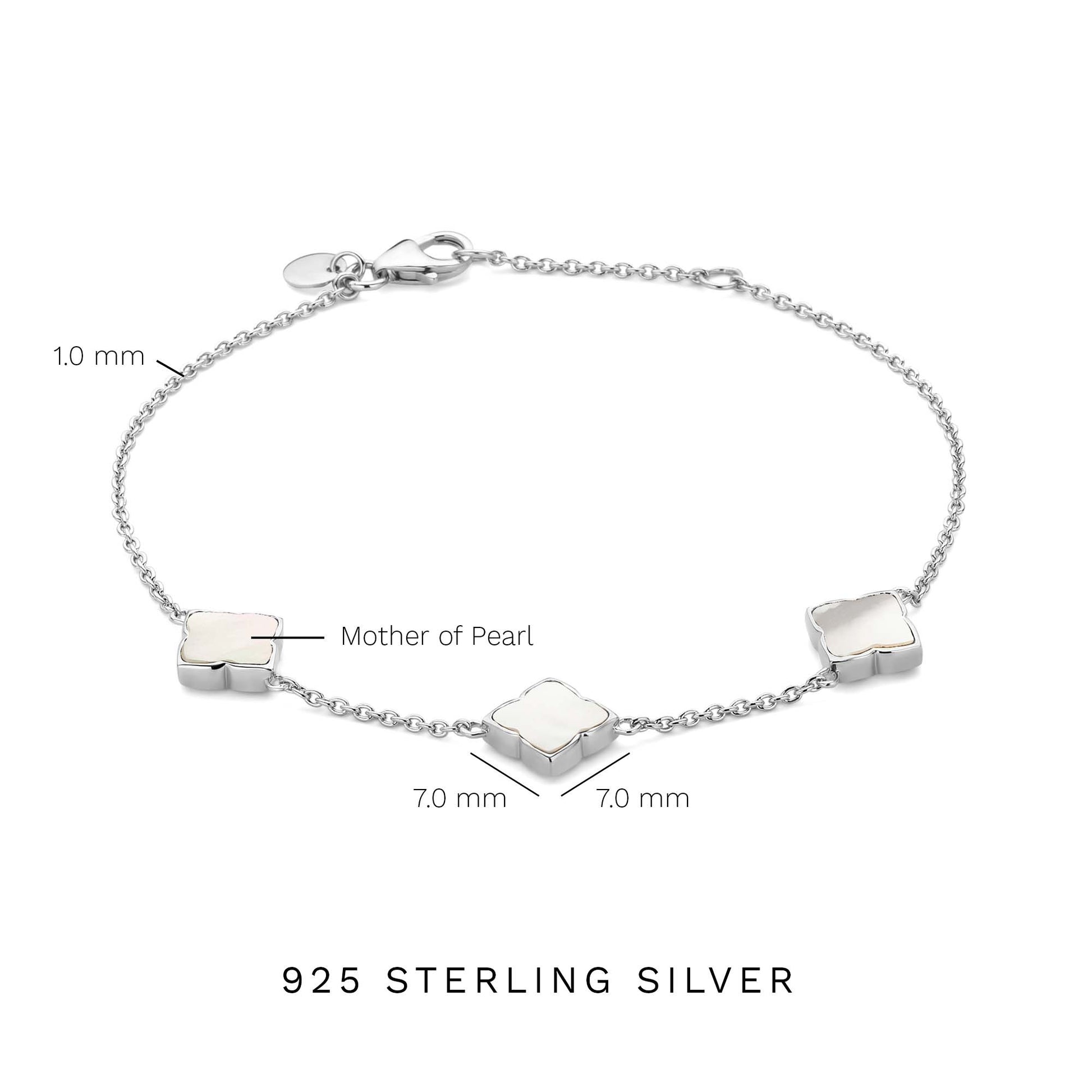 Brioso Cortona Dara 925 sterling silver bracelet with mother of pearl - Parte di Me
