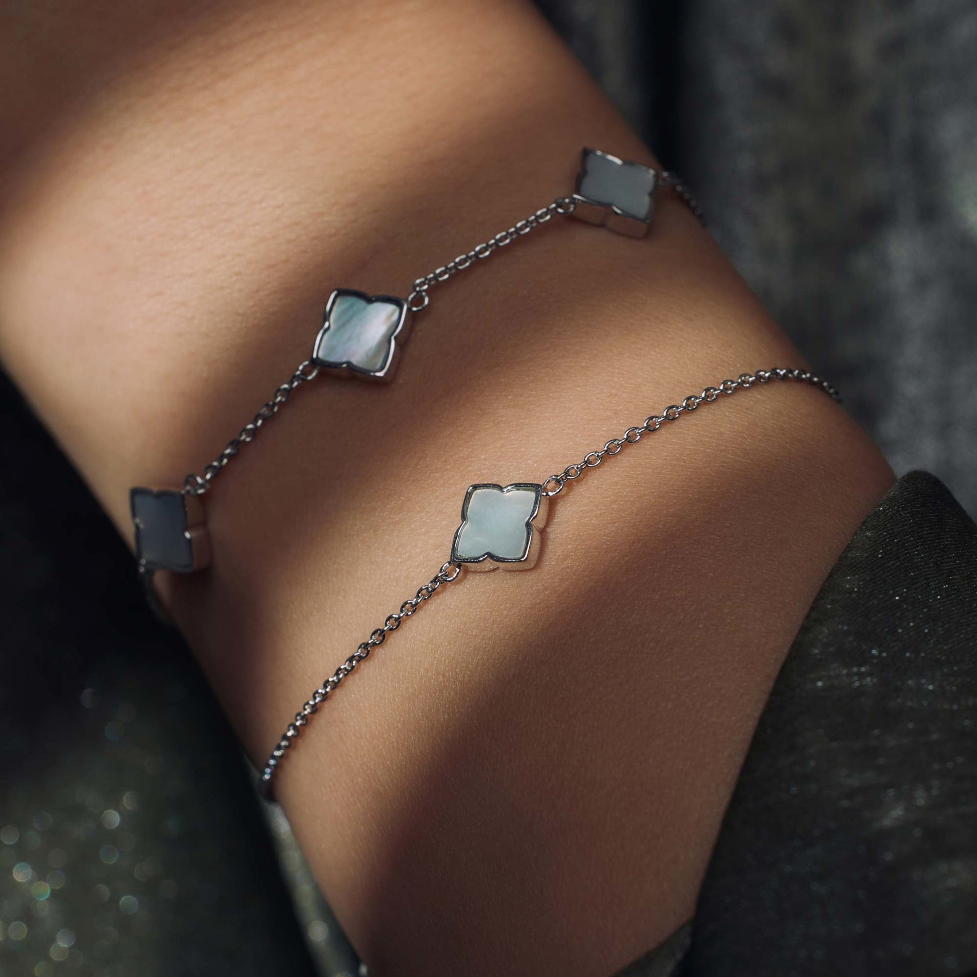 Brioso Cortona Dara 925 sterling silver bracelet with mother of pearl - Parte di Me