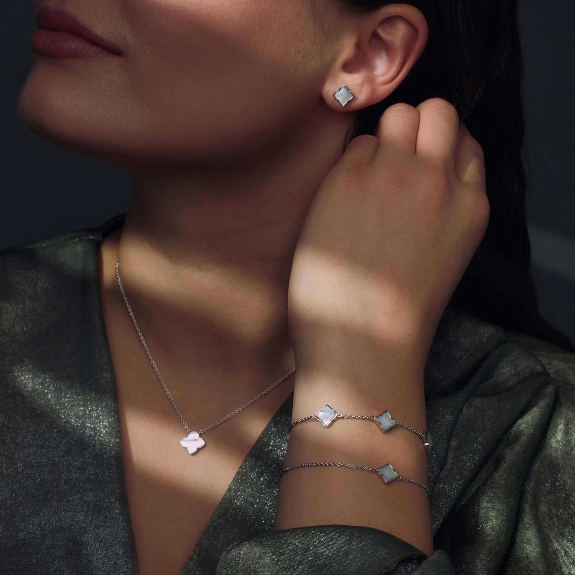 Brioso Cortona Dara 925 sterling silver bracelet with mother of pearl - Parte di Me