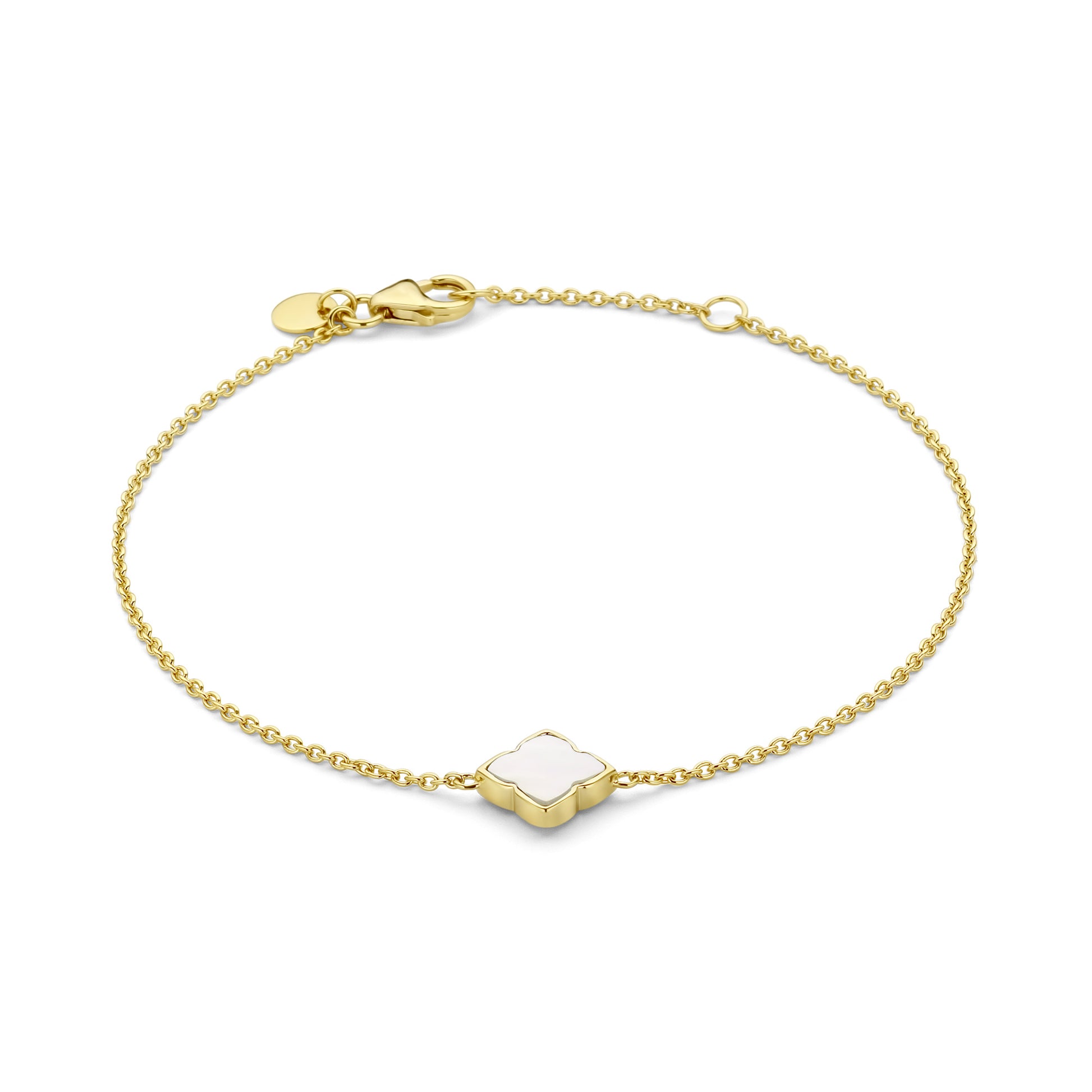 Brioso Cortona Dara 925 sterling silver gold plated bracelet with mother of pearl - Parte di Me