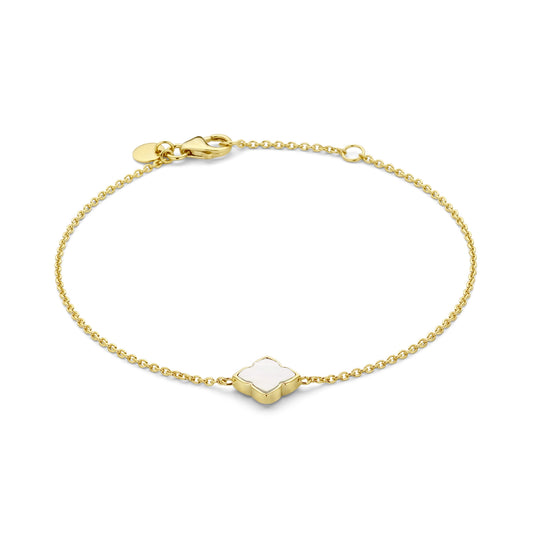 Brioso Cortona Dara 925 sterling silver gold plated bracelet with mother of pearl - Parte di Me