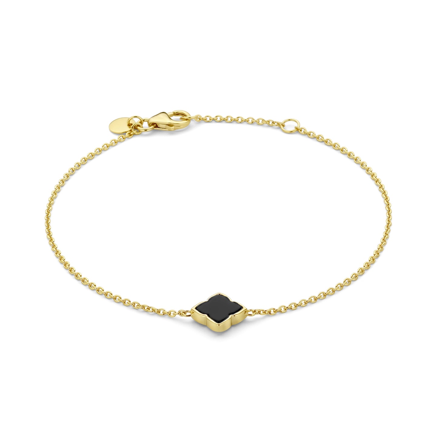 Brioso Cortona Giulia 925 sterling silver gold plated bracelet with black onyx - Parte di Me