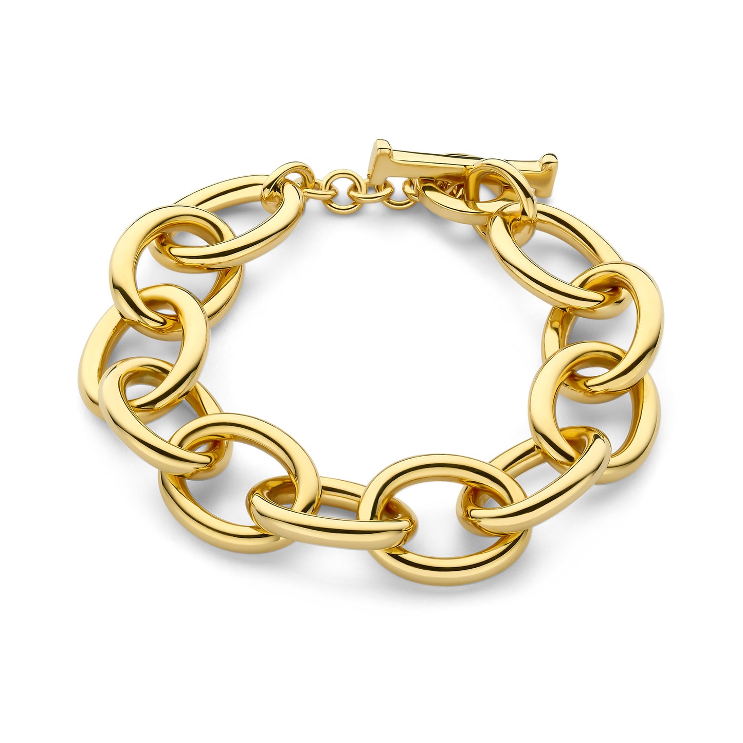 Bibbiena Poppi Adriane 925 sterling silver gold plated link bracelet - Parte di Me