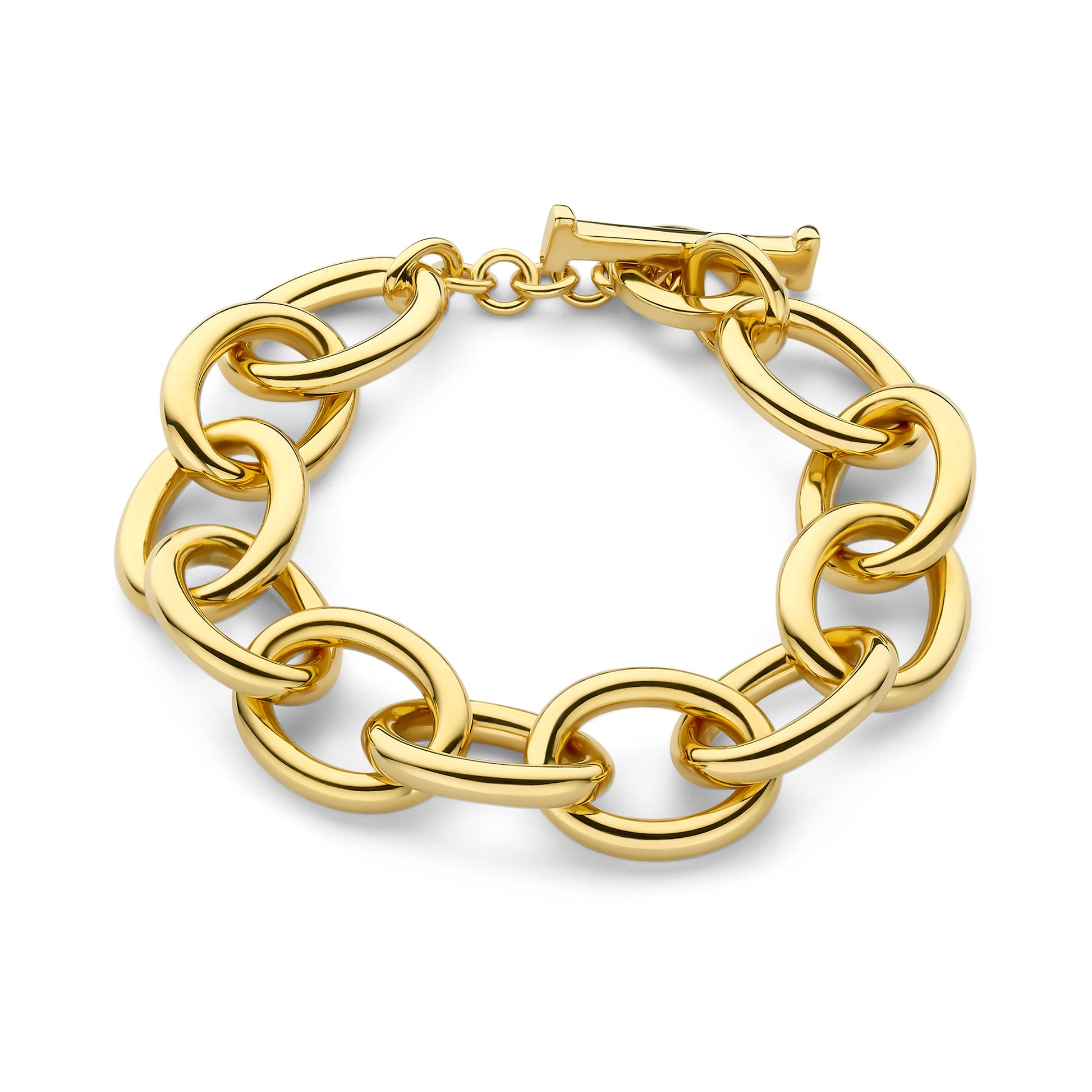 Bibbiena Poppi Adriane 925 sterling silver gold plated link bracelet - Parte di Me