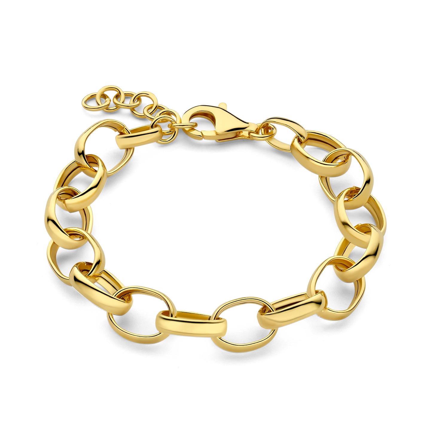 Bibbiena Poppi Acadia 925 sterling silver gold plated link bracelet - Parte di Me