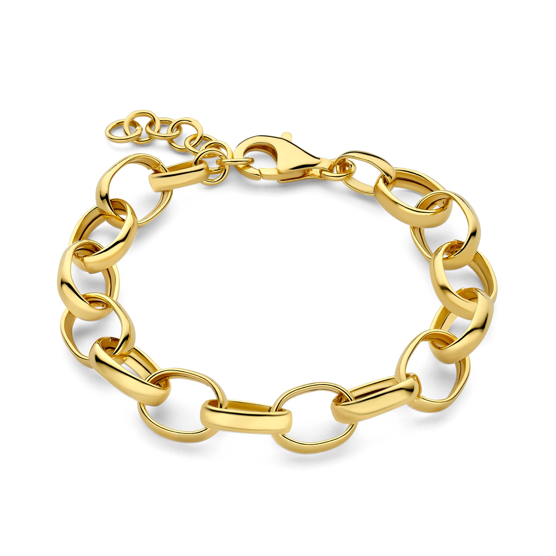 Bibbiena Poppi Acadia 925 sterling silver gold plated link bracelet - Parte di Me