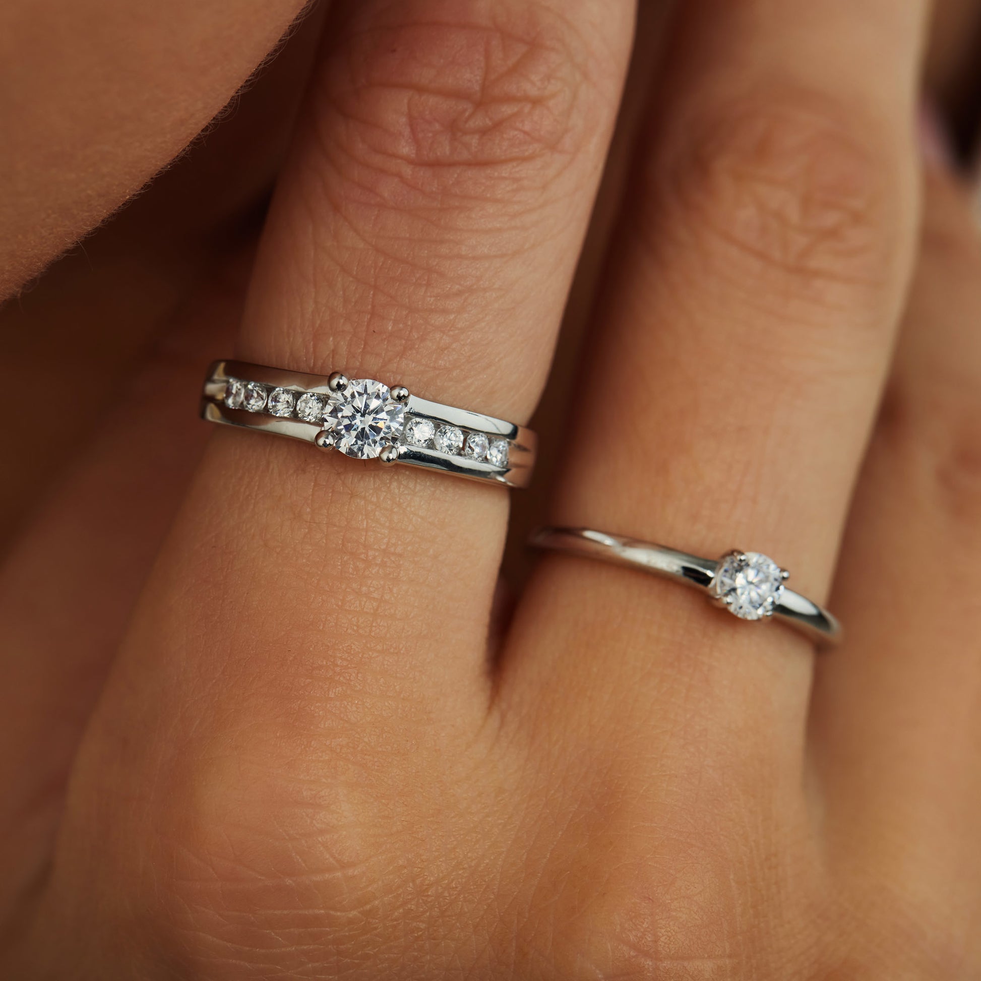 Ponte Vecchio Santa Trinita 925 sterling silver ring with zirconia stones - Parte di Me