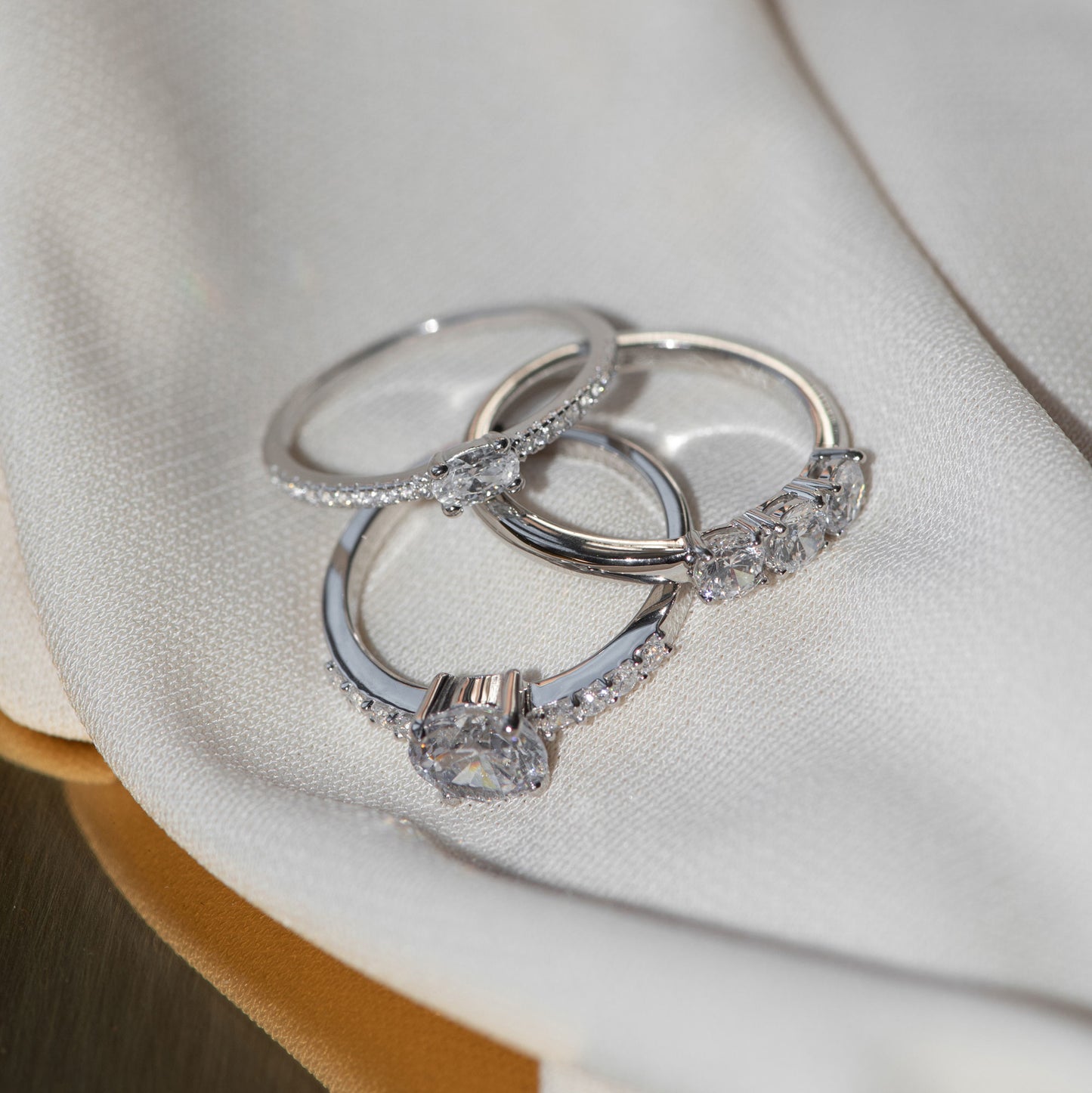 Ponte Vecchio Santa Trinita 925 sterling silver ring with zirconia stones - Parte di Me