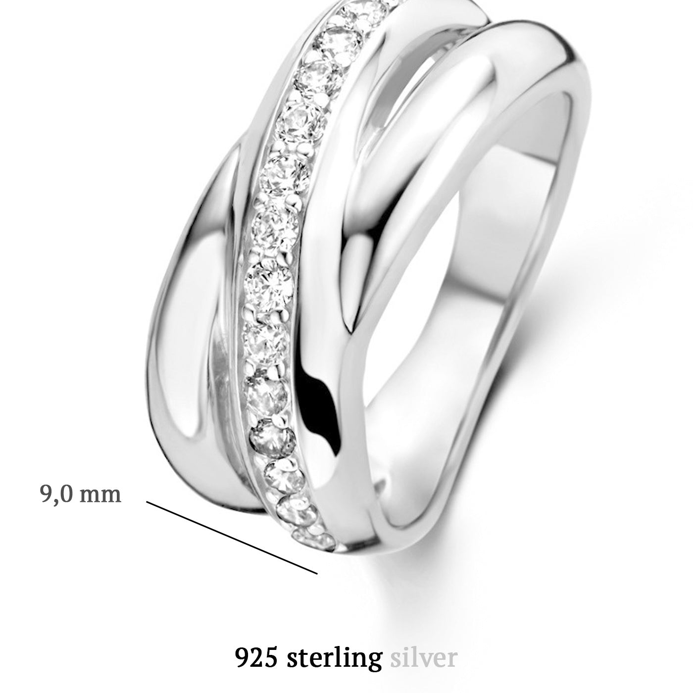 Ponte Vecchio Vasariano 925 sterling silver ring with zirconia stones - Parte di Me