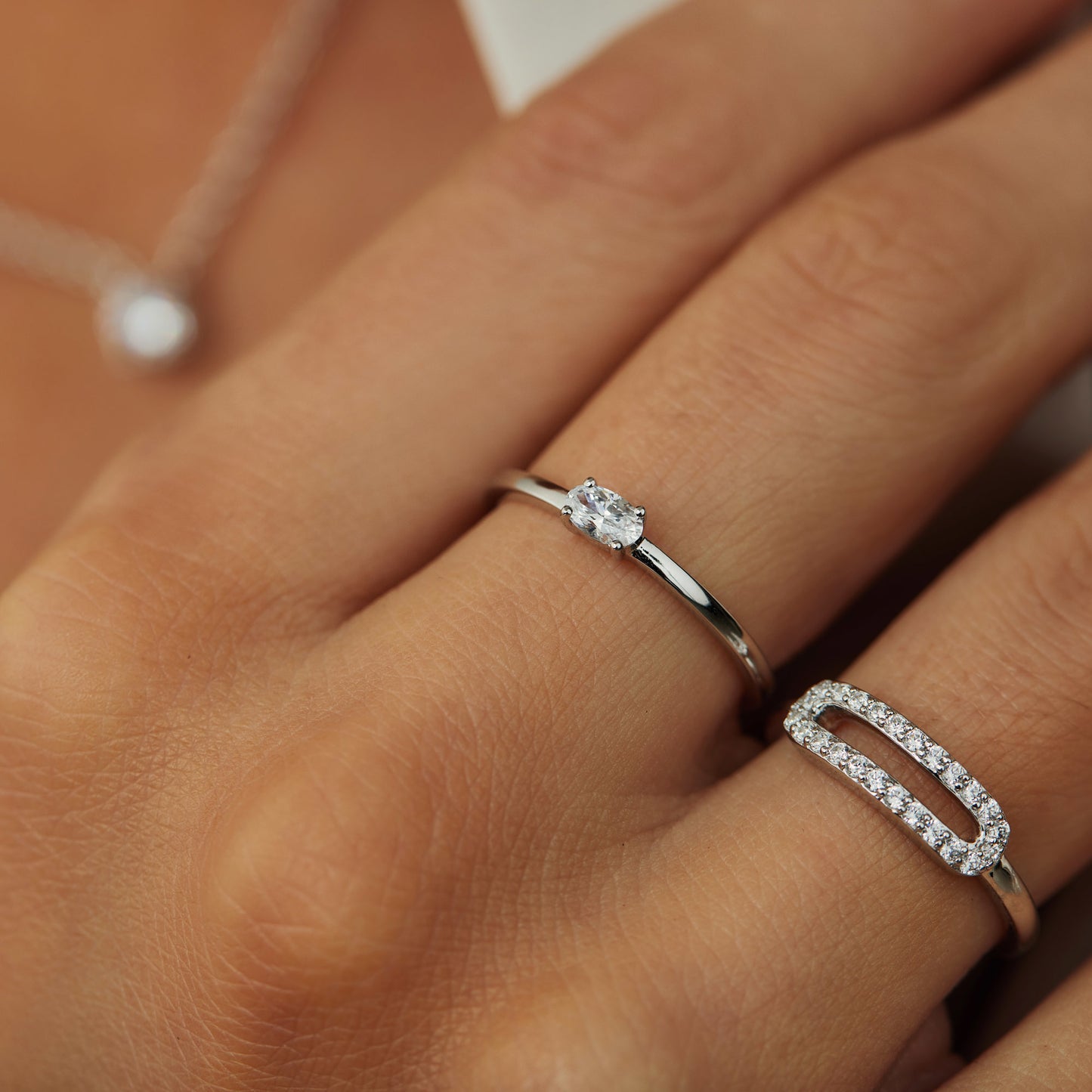 Ponte Vecchio Milena 925 sterling silver ring with zirconia stone - Parte di Me