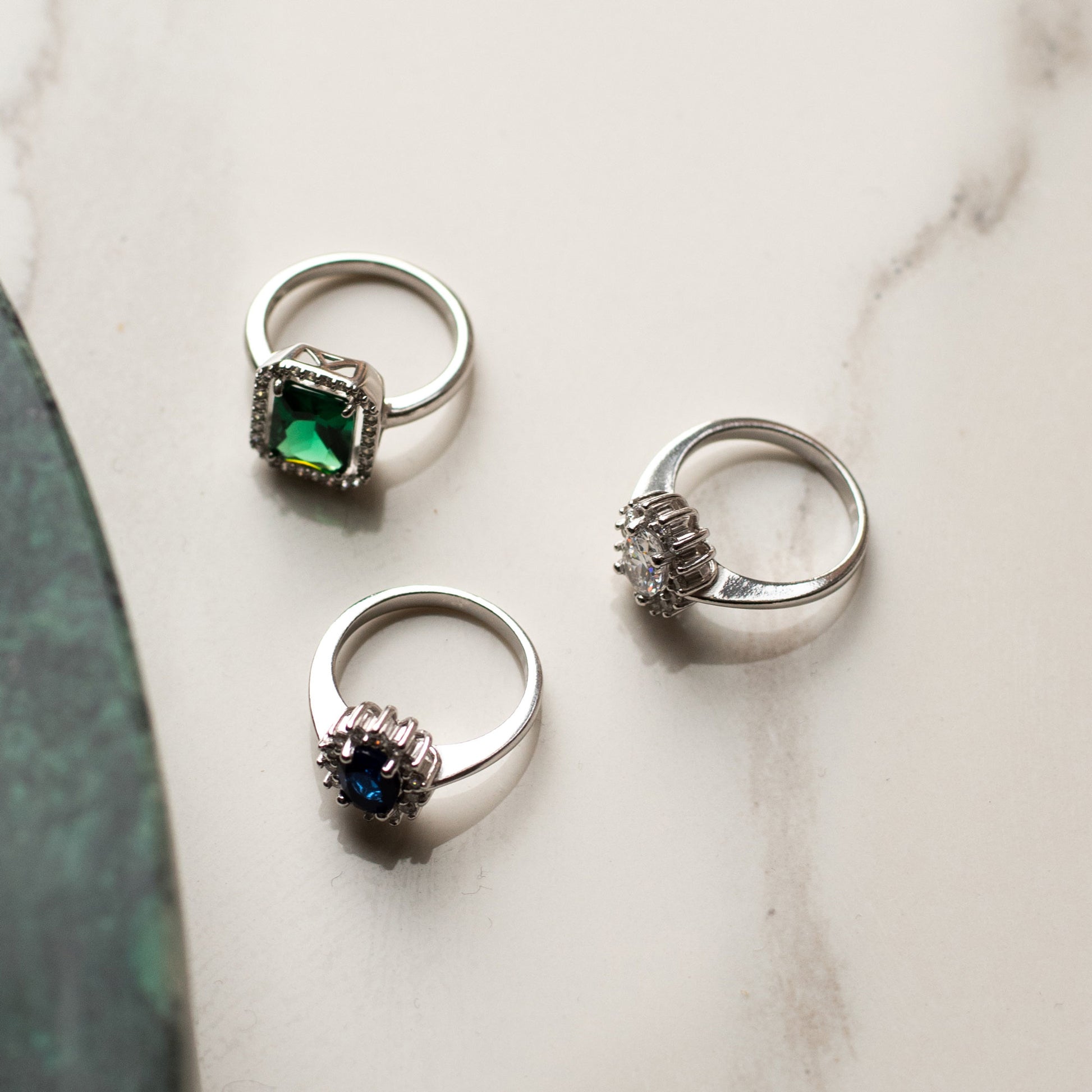 Mia Colore Bianca 925 sterling silver ring with zirconia stone - Parte di Me