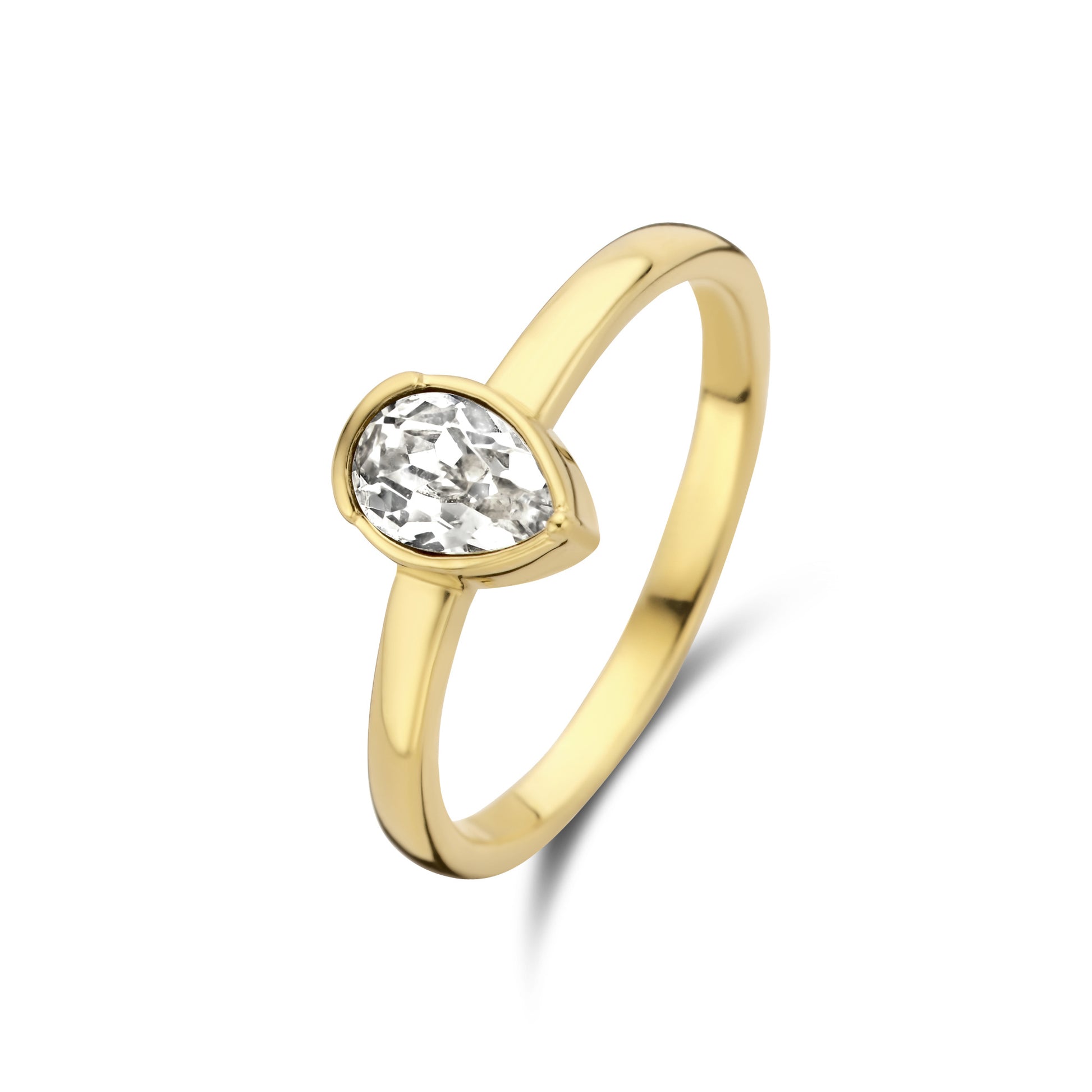 Cento Luci Natale 925 sterling silver gold plated ring with preciosa crystal - Parte di Me