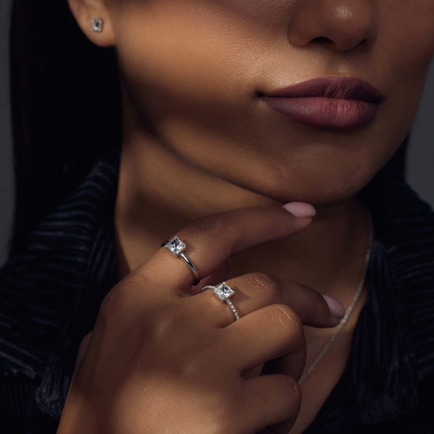 Cento Luci Perla 925 sterling silver ring with preciosa crystal - Parte di Me