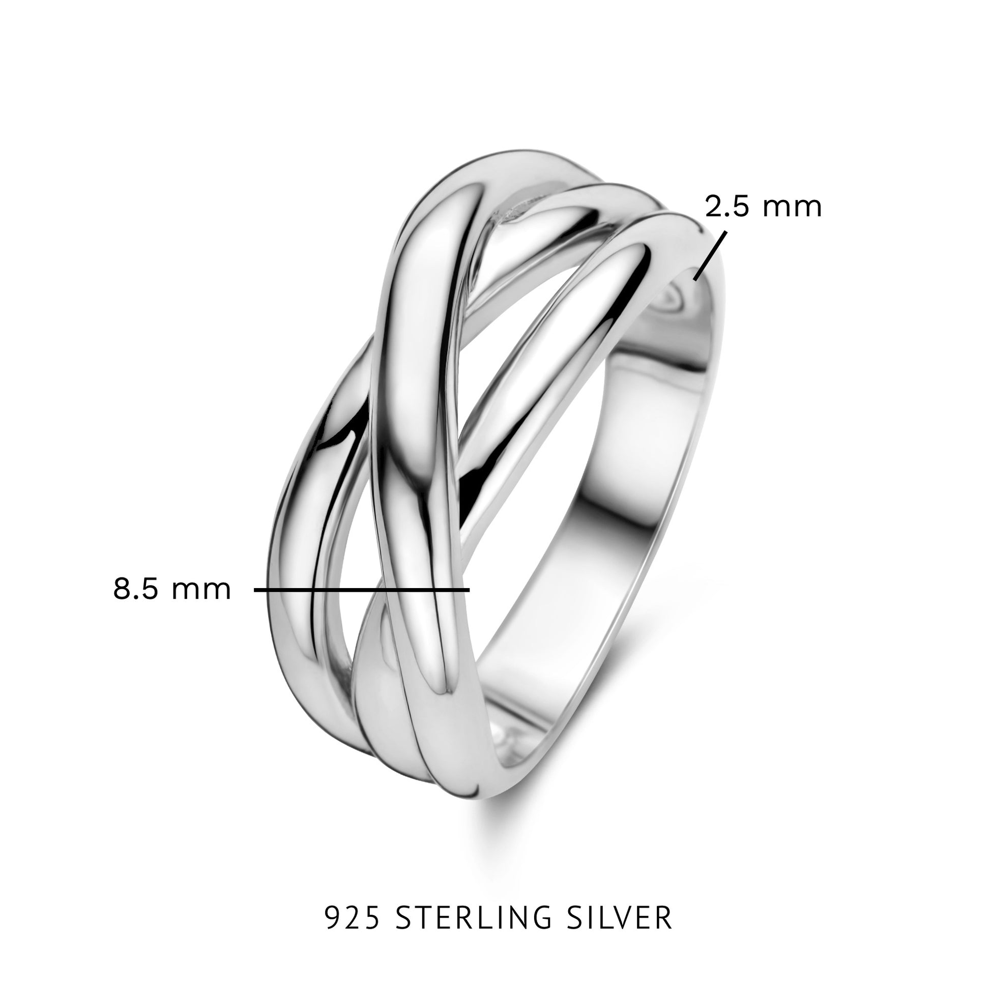 Bibbiena Poppi Casentino 925 sterling silver trinity ring - Parte di Me